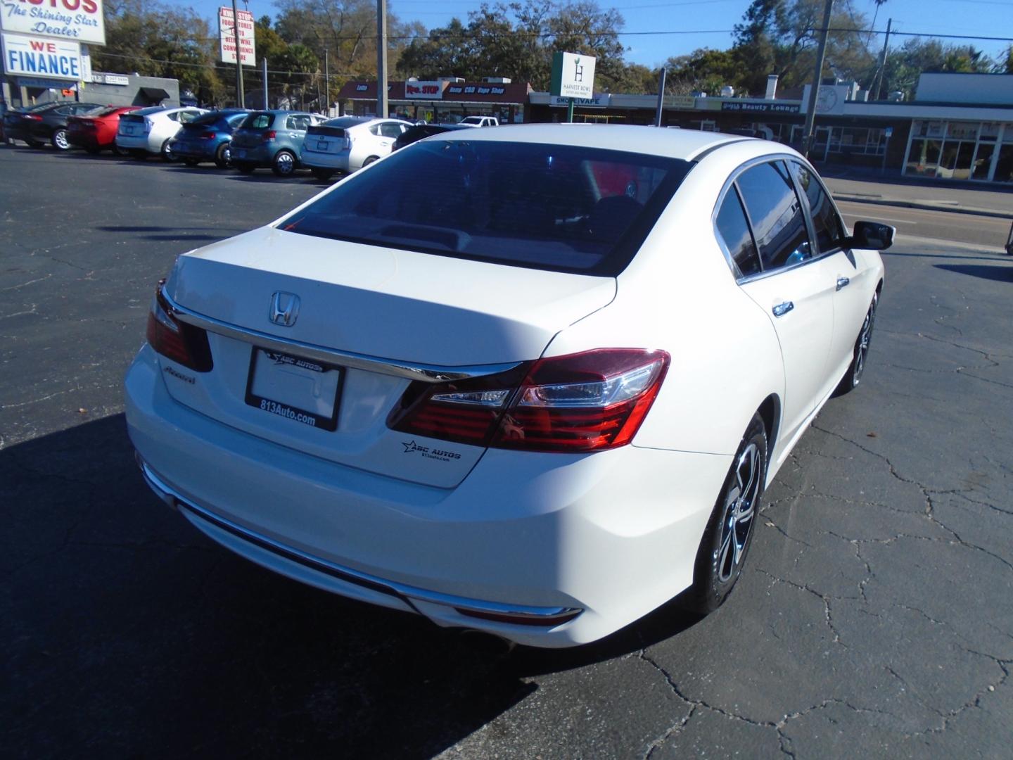 2017 WHITE Honda Accord LX Sedan CVT (1HGCR2F30HA) with an 2.4L L4 DOHC 16V engine, CVT transmission, located at 6112 N Florida Avenue, Tampa, FL, 33604, (888) 521-5131, 27.954929, -82.459534 - Photo#3